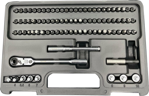 PG177 - 89-PC MASTER BIT SET WITH 1/4" FLEX RATCHET