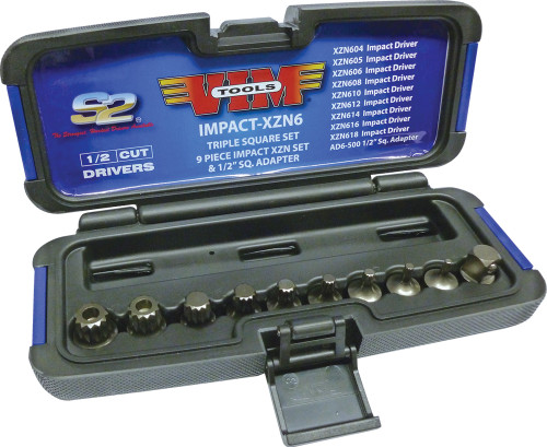 PG154 - ENSEMBLE DE TRANSDUCTEURS XZN À IMPACT 10 PC, LECTEUR 3/8" CARRÉ