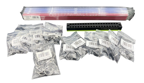 MAGRAIL Jobber Pack, 10 pc comprend 6 - 16 » Magrails,3-1/2 » et 3-3/8 », 2 paquets de goujons, élévateurs de rail et une base de bit