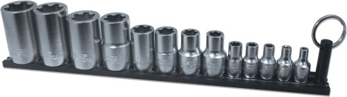 PG150 - 13-PC TORX PLUS® SOCKET SET, EP4 - EP24, 1/4", 3/8", 1/2" SQ. DRIVE