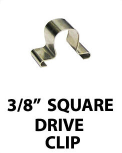 3/8" Socket Clips, 100 per bag