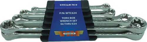 PG160 - ENSEMBLE DOUBLE CLÉ À MOLETTE TORX® DE 5 PIÈCES, E6 X E8, E10 X E12, E14 X E16, E18 X E20, E22 X E24