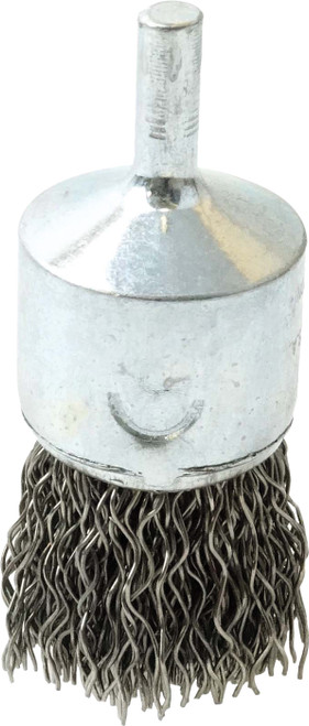 PG112 - 1" CRIMPED WIRE END BRUSH, .020" STEEL FILL