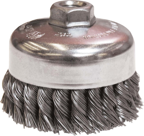 PG105 - BROSSE EN FIL DE FER À NŒUD SIMPLE DE 4". REMPLISSAGE EN ACIER DE .014 », ÉCROU 5/8 »-11 UNC - IDENTIQUE À L’ANDERSON 17245