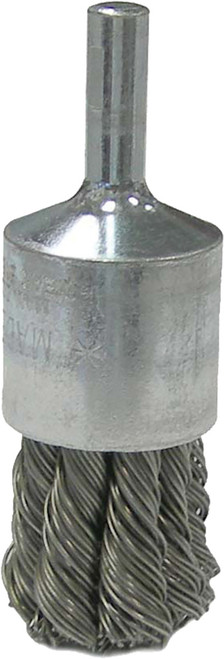 PG99 - WOLVERINE 3/4" KNOT WIRE END BRUSH, .014" STEEL FILL, 1/4" STEM - SAME AS ANDERSON 10921