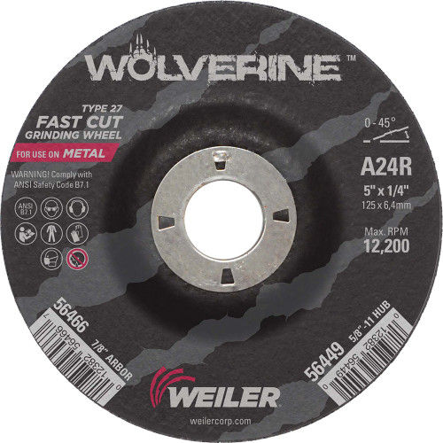 MEULE DE 5 » X 1/4 » WOLVERINE TYPE 27, A24R, 7/8 » A.H.