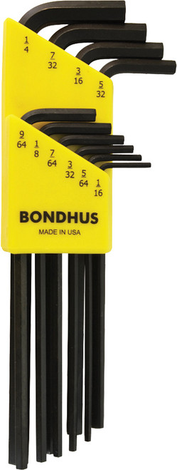 PG174 - 10-PC HEX END L-WRENCH SET, INCH