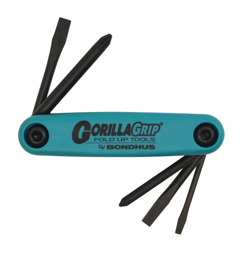 BONDHUS 5PC PH #1, #2, SLOT 1/8, 3/16, 1/4" FOLDUP