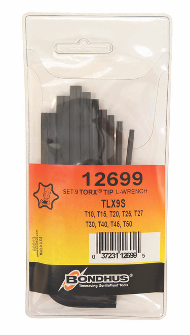 BONDHUS 9PC (T10-T50) STAR LONG HEX SET - POUCH