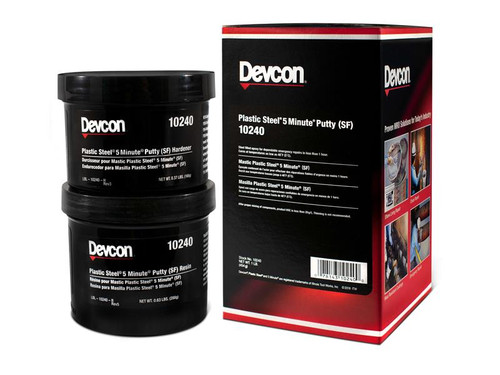 DVC10240 DEVCON PLASTIC STEEL 5 MIN PUTTY (SF), 1 LB