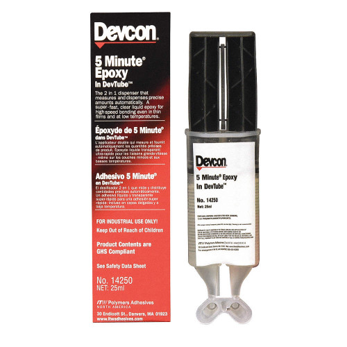 DVC14250 DEVCON 5 MIN EPOXY CLEAR 25ML DEV TUBE