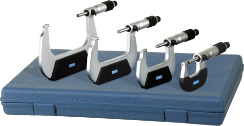 PG335 - 4-PC OUTSIDE MICROMETER SET, 0-100MM, .01MM GRADUATIONS
