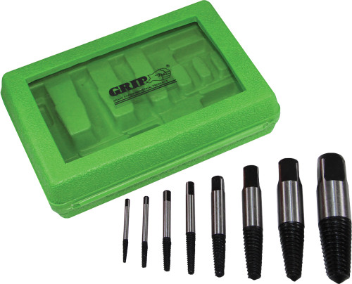 PG113  -  8-PC JUMBO SCREW EXTRACTOR SET, SIZES #1–#8