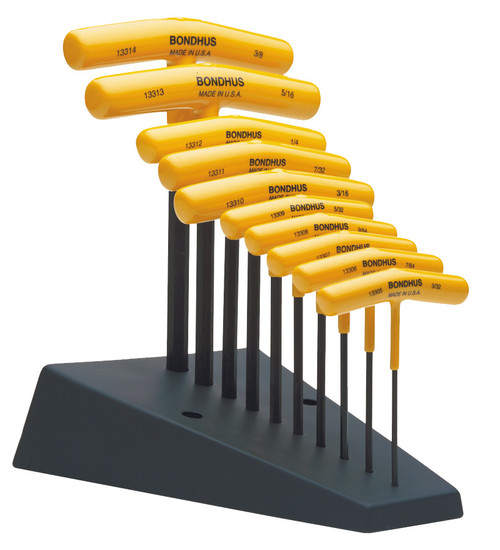 PG166 - 10-PC HEX END T-HANDLE SET, INCH
