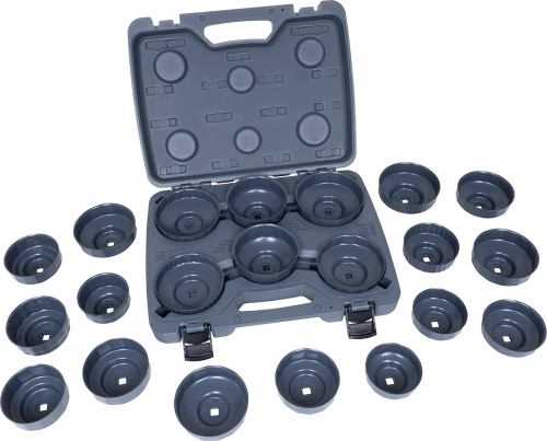 PG260 - ENSEMBLE DE FILTRE À BOUCHON DE BOUT ROBUSTE DE 21 PIÈCES POUR VÉHICULES NATIONAUX ET IMPORTÉS AVEC 4 NOUVELLES TAILLES ADAPTÉES À DES JAGUAR, JEEP, LR, MB ET OLDSMOBILE