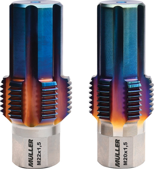 PG131 - M20X1.5 + M22X1.5 SENSOR RETHREADING TAP KIT, EXTRA SHORT