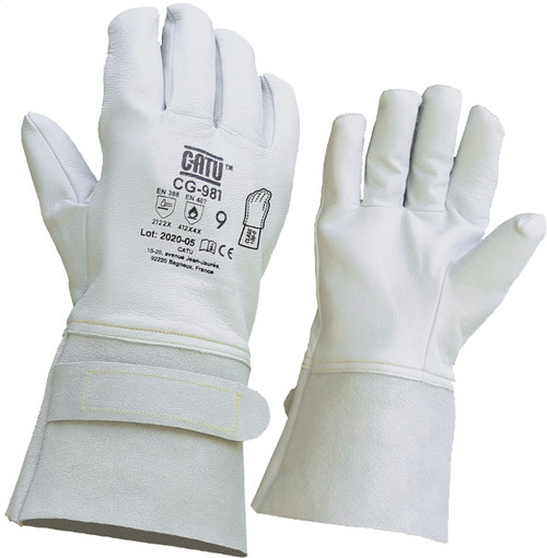 PG125  -  12.5" LONG LEATHER OVERGLOVES FOR LOW VOLTAGE INSULATING GLOVES, CLASS 00 & 0, SIZE 10