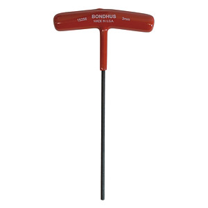 BONDHUS 3MM X 6" HEX T-HANDLE