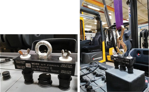 INSULATING DEVICE TO LIFT UP BATTERY, MAX. LOAD: 230 KG., MAX. OPERATING VOLTAGE: 1000VAC/1500VDC