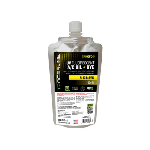 5oz (148 ml) FOIL POUCH PAG 100 A/C OIL WITH FLUORESCENT DYE