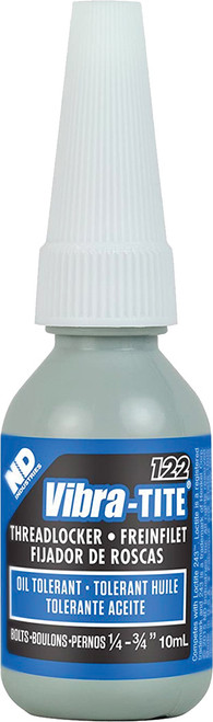 PG290 - VIBRA-TITE 122 10ML OIL TOLERANT MEDIUM STRENGTH BLUE THREADLOCKER
