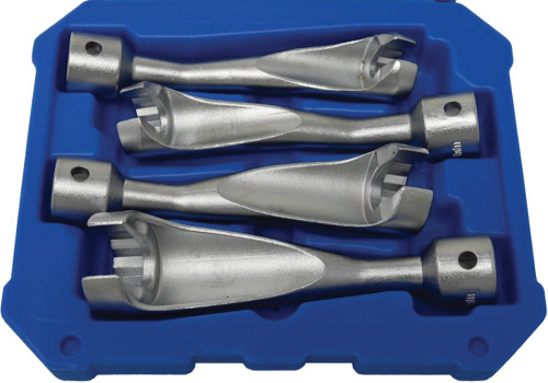 PG385 - 4-PC 1/2" DRIVE 12-POINT INJECTION LINE WRENCH SET, 14, 17, 19, 22MM