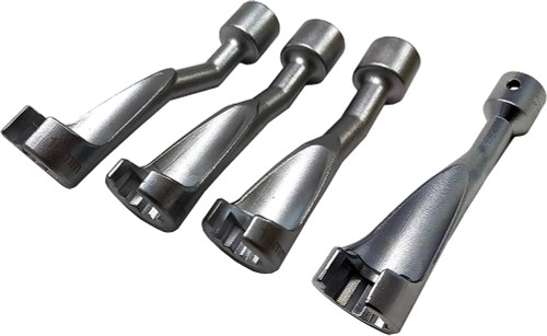 PG385 - 4-PC 1/2" DRIVE 12-POINT INJECTION LINE WRENCH SET, 14, 17, 19, 22MM