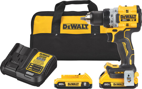 PG59 - KIT DE PERCEUSE/VISEUSE COMPACTE PREMIUM 20V MAX* XR, 0-650/0-2000 tr/min, DEL PIVOTE 3 MODES, (2) PILES 20V MAX* XR 2,0AH, (1) CHARGEUR