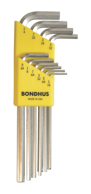 BONDHUS 10PC (1/16-1/4) BRITEGUARD™ HEX SET