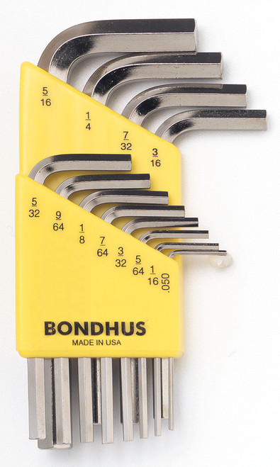 BONDHUS 12PC (.050-5/16) BRITEGUARD™ S HEX SET