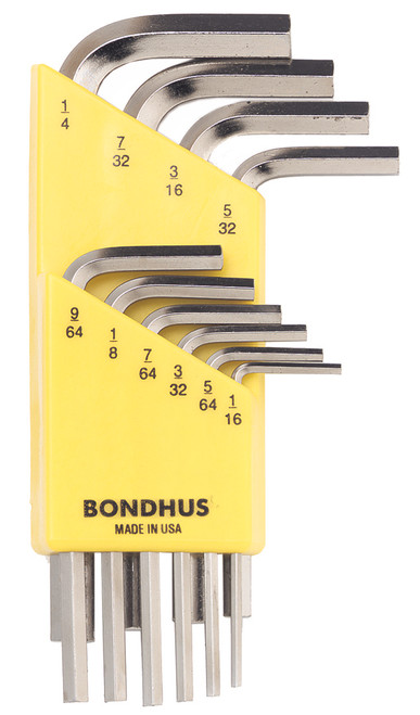 BONDHUS 10PC (1/16-1/4) BRITEGUARD™ S HEX SET