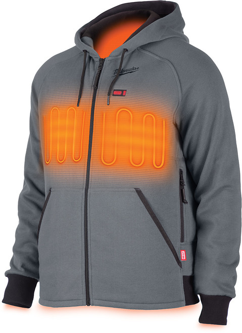 M12 GRAY HEATED HOODIE ONLY - XL