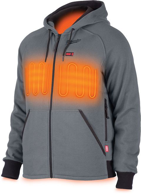 PG4 - (XL) GRAY HEATED HOODIE WITH BATTERY HOLDER ONLY