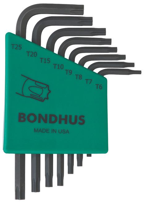 BONDHUS 8PC (T6 - 25) ENSEMBLE DE L-CLÉ L À BRAS COURT