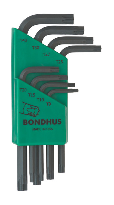 BONDHUS 8PC (T9 - 40) ENSEMBLE DE L-CLÉ L À BRAS COURT