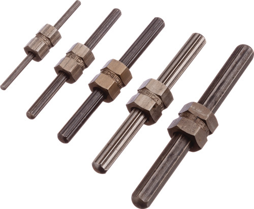 5-PC SCREW EXTRACTOR SET (MODEL NOS. 1, 2, 3, 4, 5) FOR SCREW DIAMETERS 1/4", 5/16", 3/8", 7/16", 1/2"-9/16"