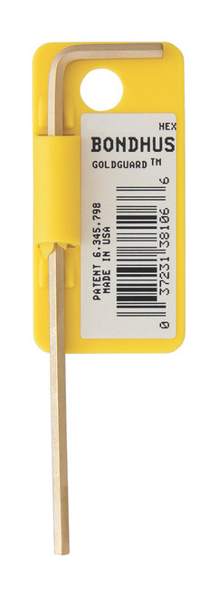 BONDHUS 7/16 GOLDGUARD™ LONG ARM HEX KEY W / TAB