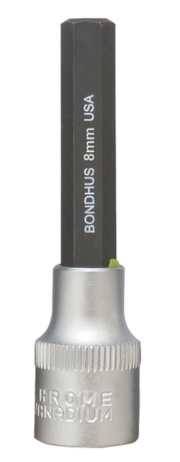 BONDHUS 8MM X 2" PROHOLD™ HEX BIT & 3/8 SOCKET
