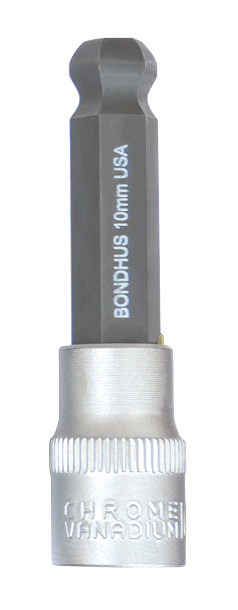 BONDHUS 10MM X 2" PROHOLD™ BALL BIT & 3/8 SOCKET