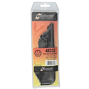 BONDHUS 6PC (2.5-8M) TR HEX L-WRENCH SET