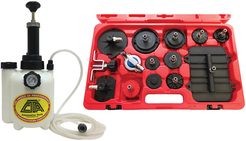 PG336 - PRESSURE BRAKE BLEEDER & 13-PC EXPANDED ADAPTER SET