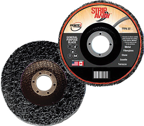 PG120 - 5" BRITE PREP™ STRIP AWAY® SILICONE CARBIDE DISCS, GENERAL PURPOSE (BLACK), 7/8" ARBOR, PACK OF 5