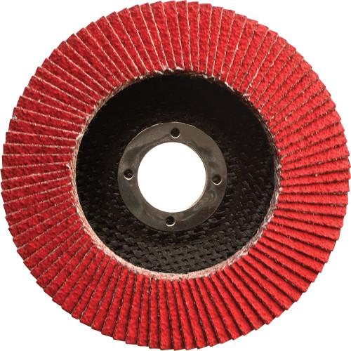 PG105 - Disque à lamelles céramique plat de qualité supérieure, diamètre 127 mm, alésage 22 mm, grain 40, type 27, 13 300 tr/min - Lot de 5