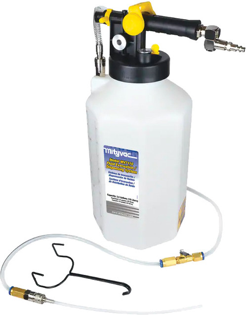 PG236 - 10L (2.5-GALLON) CAPACITY FLUID EVACUATOR/DISPENSER, INCL. FLEX HOSE W/CONTROL VALVE & 12", 61.5" & 97.5" EVACUATION WANDS