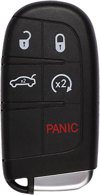 PREMIUM - 5-BUTTON IKEY, CHRYSLER STYLE PROGRAMMABLE SMART KEY - PROGRAM WITH KM100 TABLET