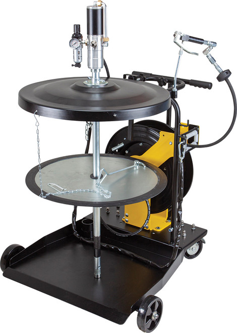 PG271 - KIT DE POMPE À GRAISSE PNEUMATIQUE 50:1 MONTÉ SUR LE CHARIOT, CONÇU POUR DES FLEURS DE 55 GALLONS (FÛT NON INCLUS) PG271 - KIT DE POMPE À GRAISSE PNEUMATIQUE 50:1 MONTÉ SUR LE CHARIOT, CONÇU POUR DES FLEURS DE 55 GALLONS (FÛT NON INCLUS)