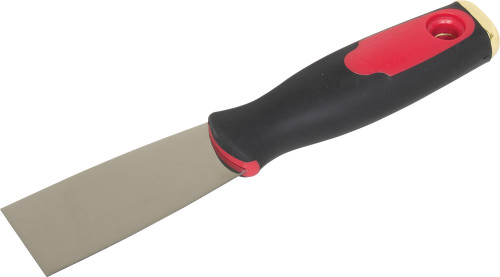 PG124 - GRATTOIR À LAME DROITE EN ACIER INOXYDABLE DE 1-1/2" AVEC UNE EXTRÉMITÉ À CAPOT MÉTALLIQUE