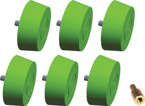 PG341 - 6-PC CONICAL ERASER FOR RIMS INCLUDING ADAPTER FOR DRILL-CHUCK