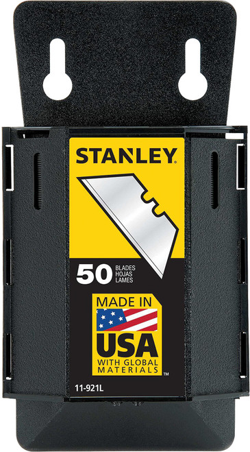 PG120 - 2.4" (62MM) LONG HEAVY-DUTY STEEL BLADES WITH DISPENSER FOR GENERAL-PURPOSE CUTTING (50 BLADES), COMPATIBLE WITH MOST STANDARD UTILITY KNIVES