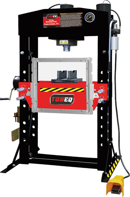 PG264 - PRESSE D’ATELIER AIR/HYDRAULIQUE DE 75 TONNES AVEC PROTECTION